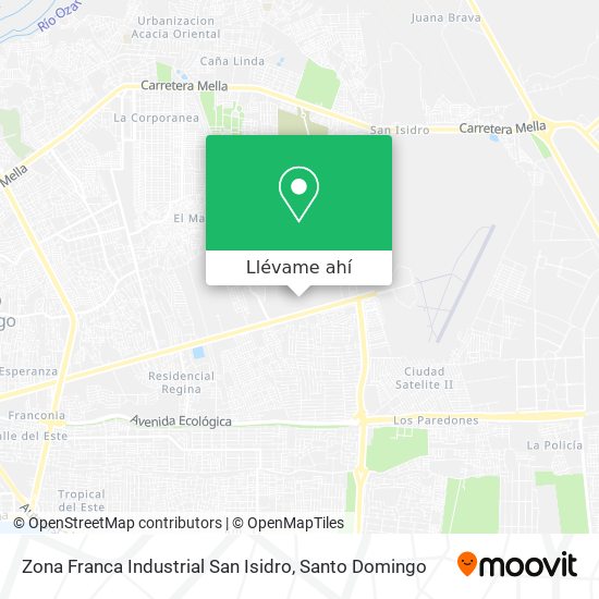 Mapa de Zona Franca Industrial San Isidro