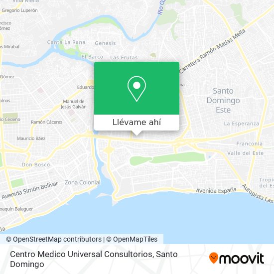Mapa de Centro Medico Universal Consultorios