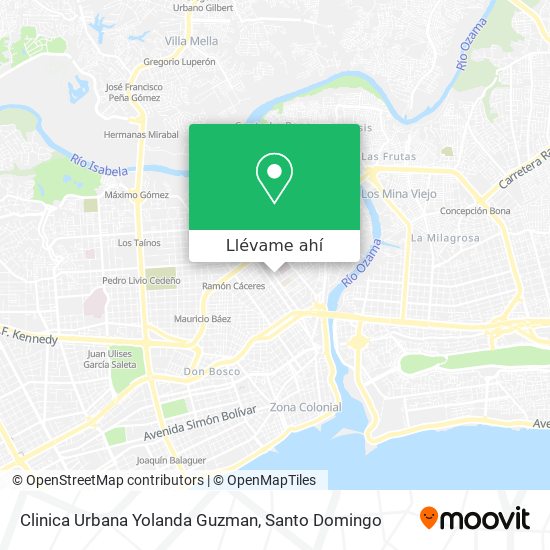 Mapa de Clinica Urbana Yolanda Guzman