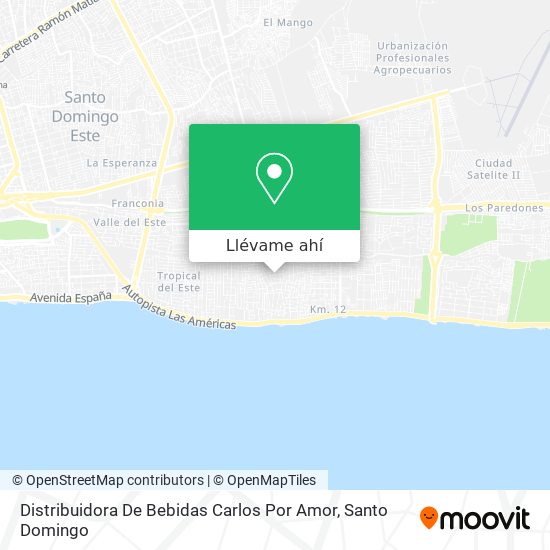 Mapa de Distribuidora De Bebidas Carlos Por Amor