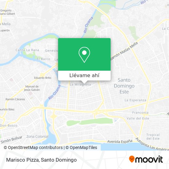 Mapa de Marisco Pizza
