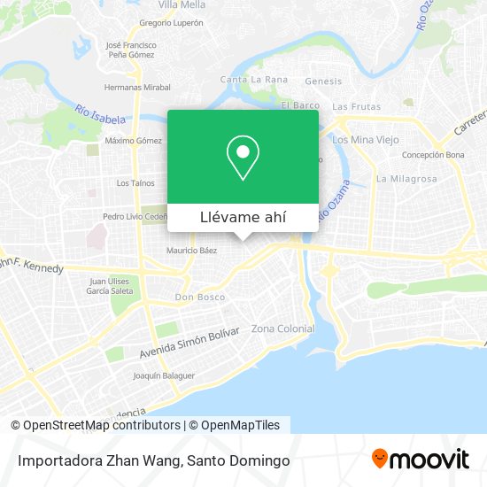 Mapa de Importadora Zhan Wang