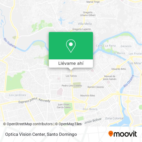 Mapa de Optica Vision Center