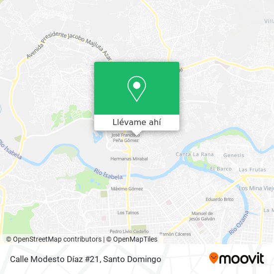 Mapa de Calle Modesto Díaz #21