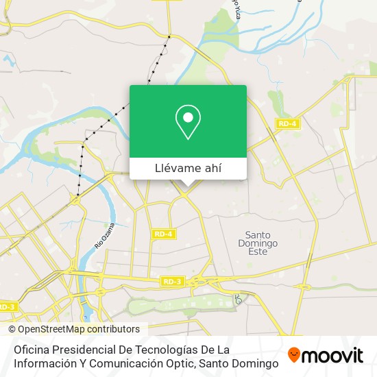 Mapa de Oficina Presidencial De Tecnologías De La Información Y Comunicación Optic
