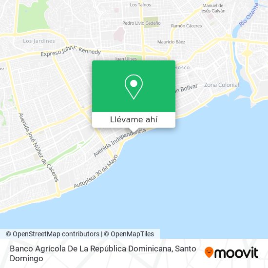 Mapa de Banco Agrícola De La República Dominicana