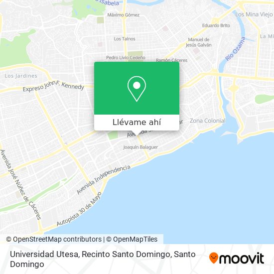 Mapa de Universidad Utesa, Recinto Santo Domingo