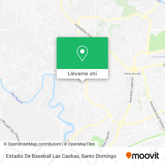 Mapa de Estadio De Baseball Las Caobas