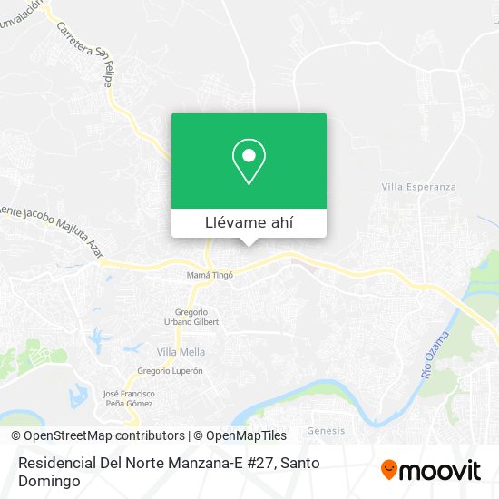 Mapa de Residencial Del Norte Manzana-E #27