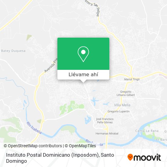 Mapa de Instituto Postal Dominicano (Inposdom)