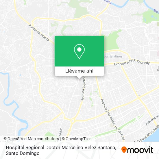 Mapa de Hospital Regional Doctor Marcelino Velez Santana