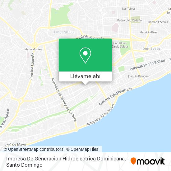 Mapa de Impresa De Generacion Hidroelectrica Dominicana