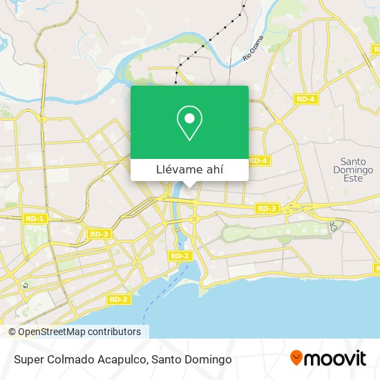 Mapa de Super Colmado Acapulco