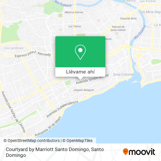 Mapa de Courtyard by Marriott Santo Domingo