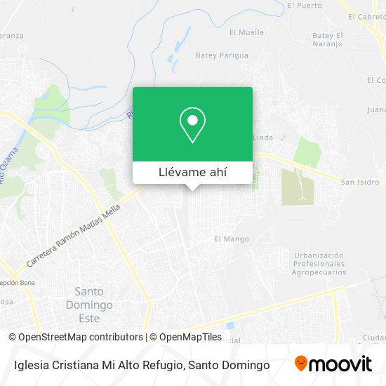 Mapa de Iglesia Cristiana Mi Alto Refugio