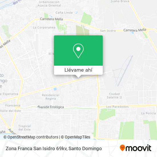 Mapa de Zona Franca San Isidro 69kv