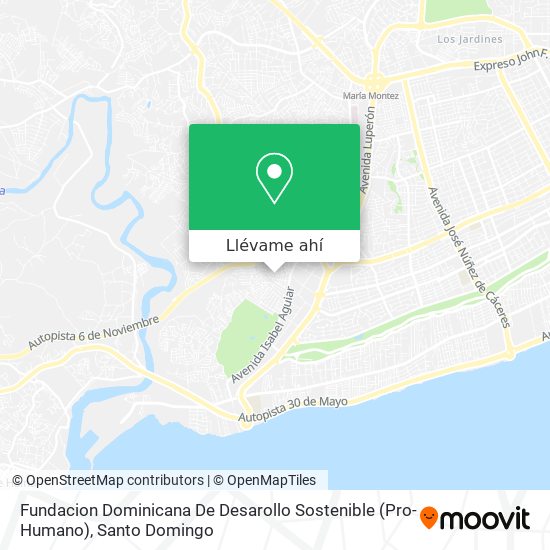 Mapa de Fundacion Dominicana De Desarollo Sostenible (Pro-Humano)