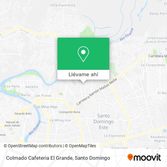 Mapa de Colmado Cafeteria El Grande