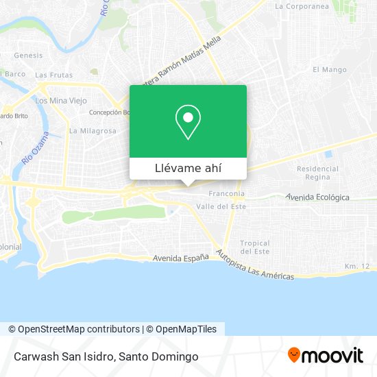 Mapa de Carwash San Isidro