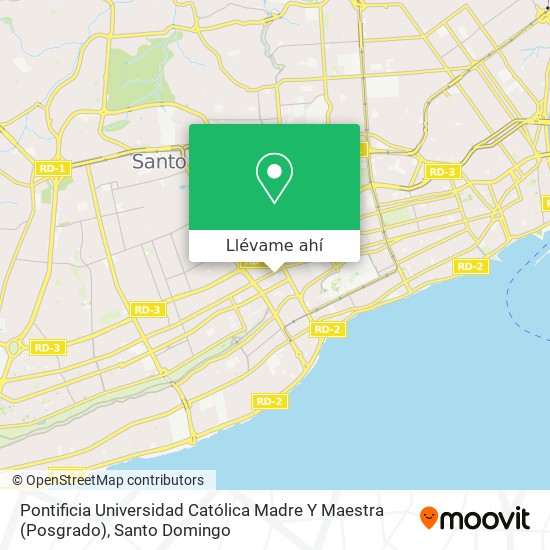 Mapa de Pontificia Universidad Católica Madre Y Maestra (Posgrado)