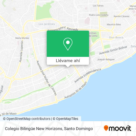 Mapa de Colegio Bilingüe New Horizons