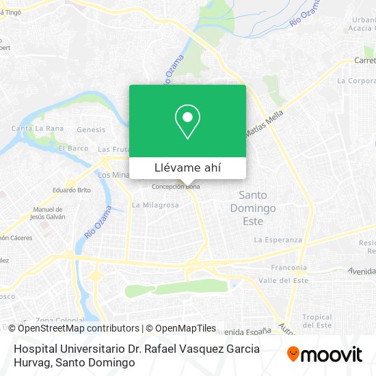 Mapa de Hospital Universitario Dr. Rafael Vasquez Garcia Hurvag