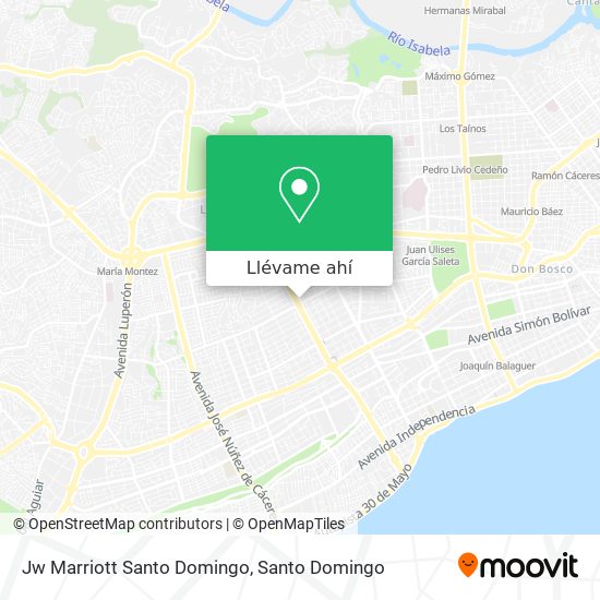 Mapa de Jw Marriott Santo Domingo