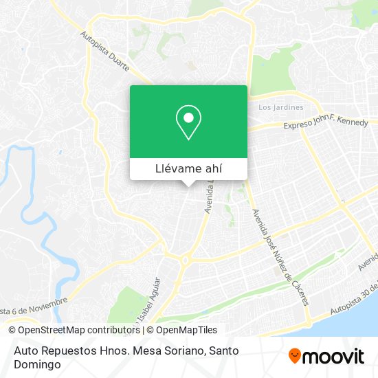 Mapa de Auto Repuestos Hnos. Mesa Soriano