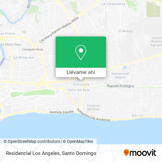 Mapa de Residencial Los Angeles