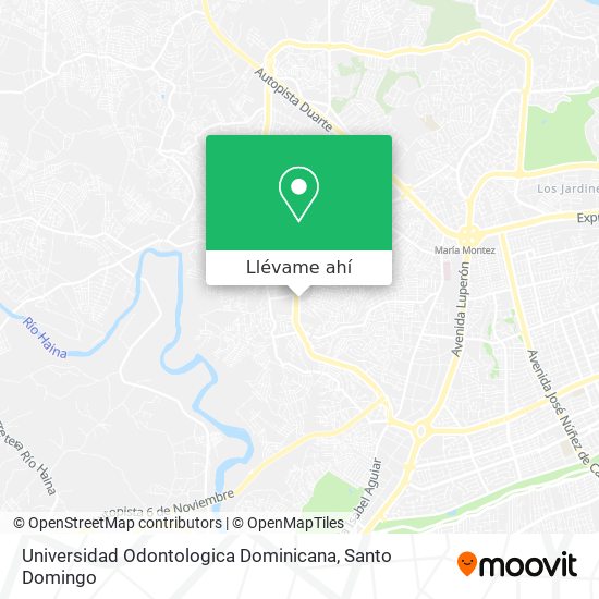 Mapa de Universidad Odontologica Dominicana