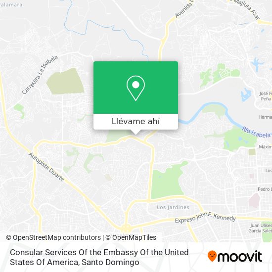Mapa de Consular Services Of the Embassy Of the United States Of America