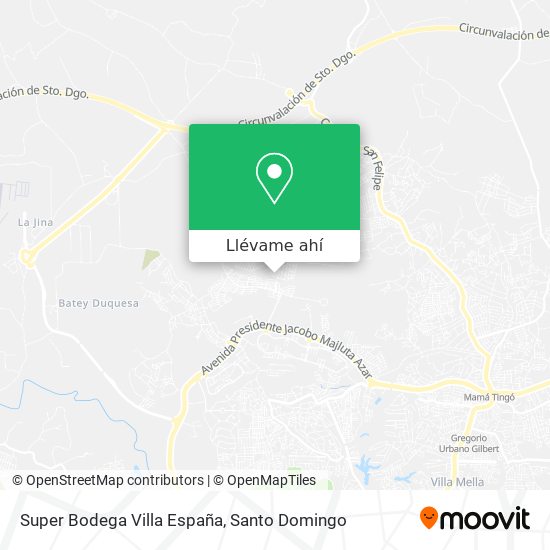 Mapa de Super Bodega Villa España