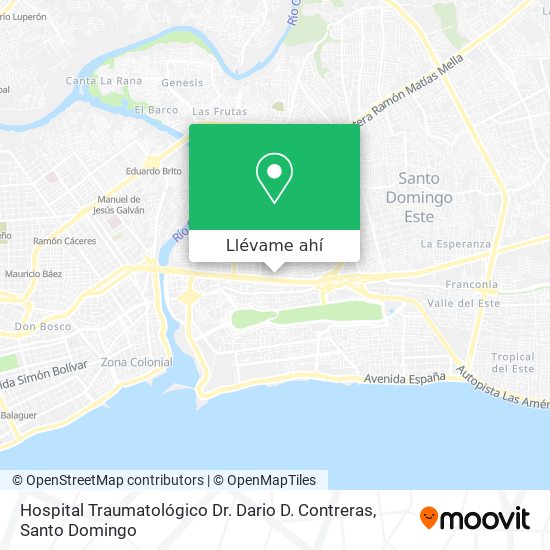 Mapa de Hospital Traumatológico Dr. Dario D. Contreras