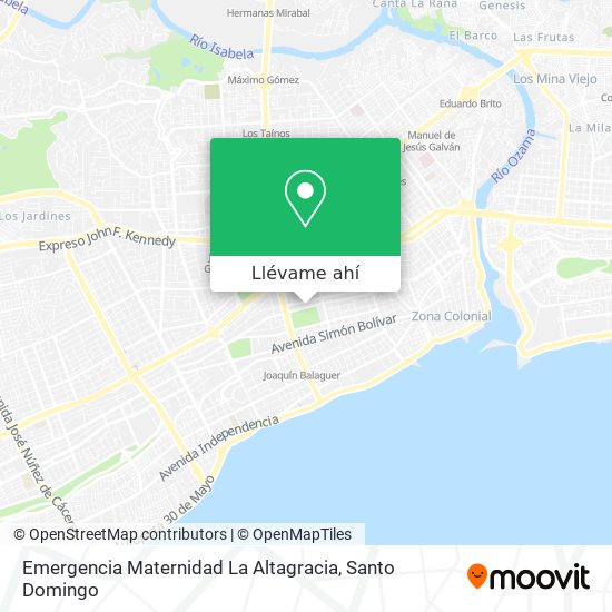 Mapa de Emergencia Maternidad La Altagracia