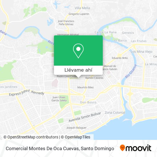 Mapa de Comercial Montes De Oca Cuevas
