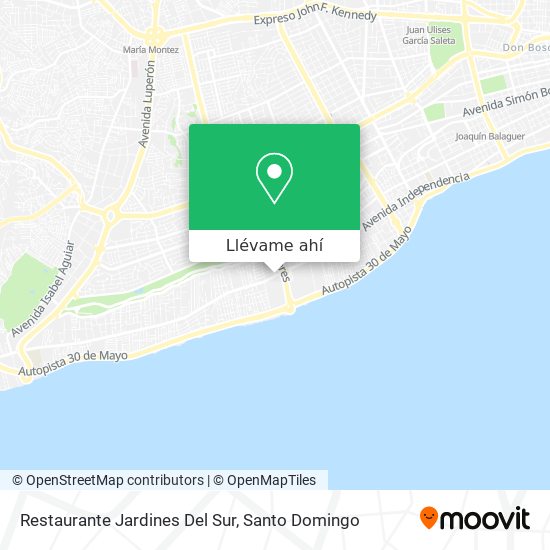 Mapa de Restaurante Jardines Del Sur