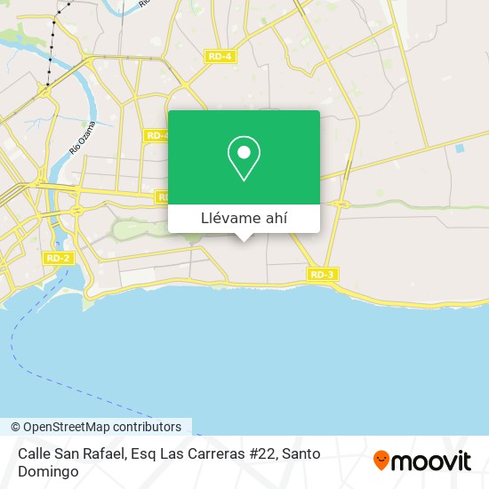 Mapa de Calle San Rafael, Esq Las Carreras #22