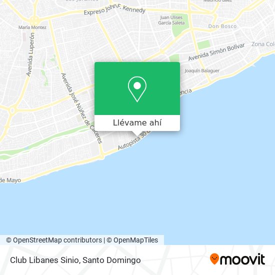 Mapa de Club Libanes Sinio