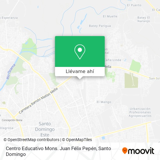 Mapa de Centro Educativo Mons. Juan Félix Pepén