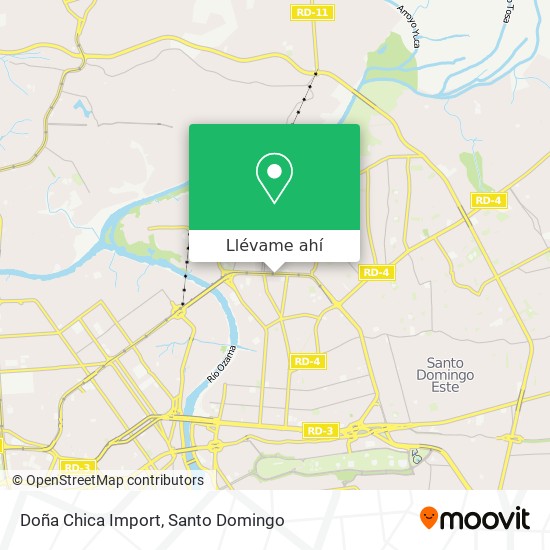 Mapa de Doña Chica Import