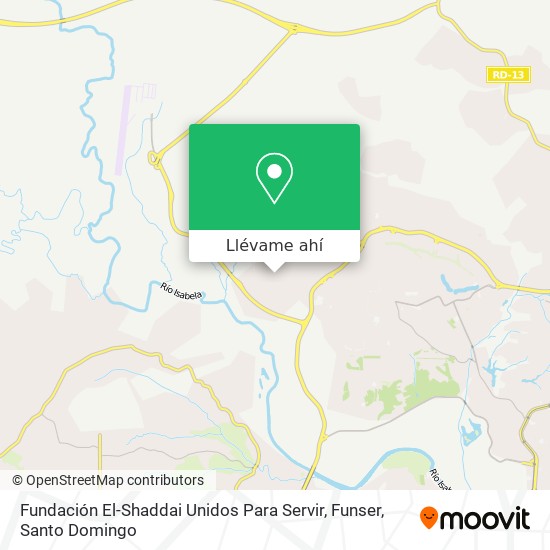 Mapa de Fundación El-Shaddai Unidos Para Servir, Funser