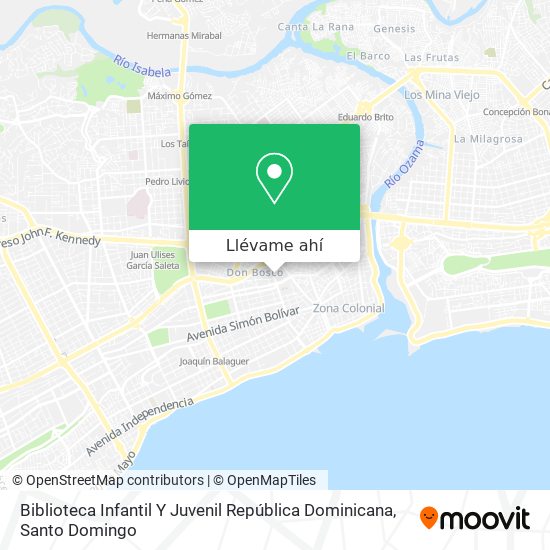 Mapa de Biblioteca Infantil Y Juvenil República Dominicana