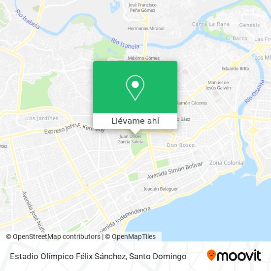 Mapa de Estadio Olímpico Félix Sánchez