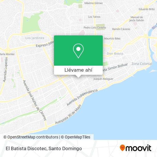 Mapa de El Batista Discotec