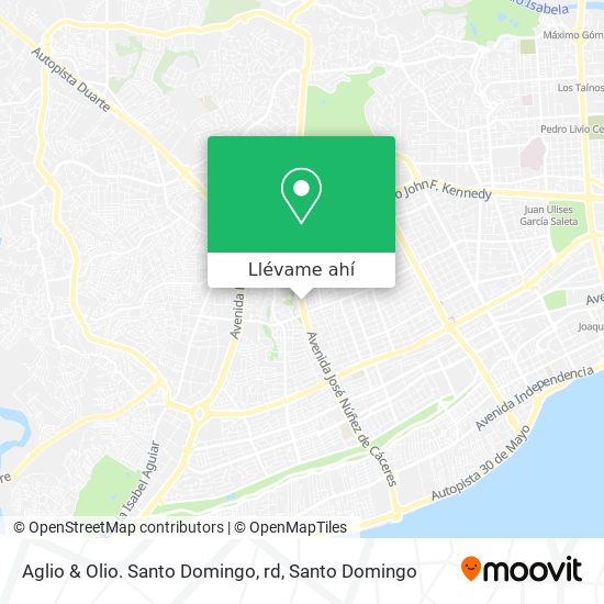 Mapa de Aglio & Olio. Santo Domingo, rd