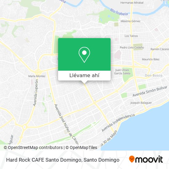 Mapa de Hard Rock CAFE Santo Domingo