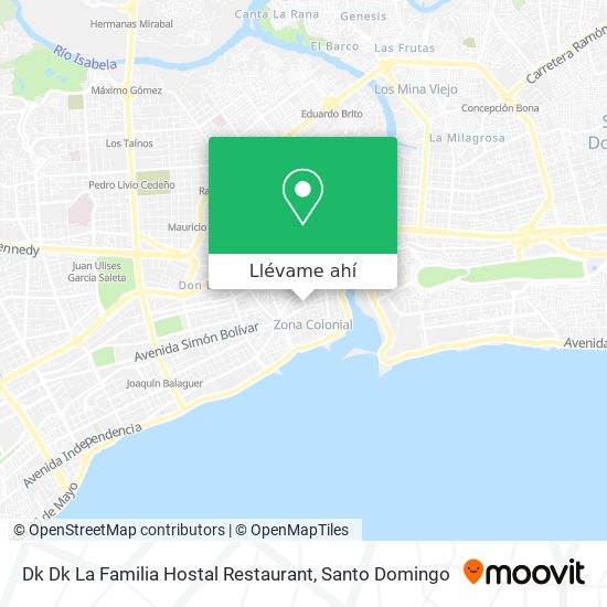 Mapa de Dk Dk La Familia Hostal Restaurant