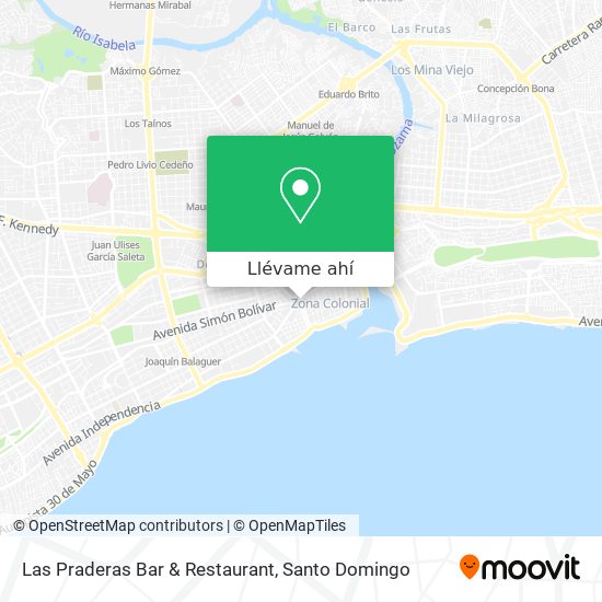 Mapa de Las Praderas Bar & Restaurant