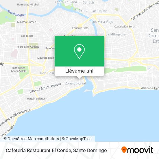 Mapa de Cafeteria Restaurant El Conde