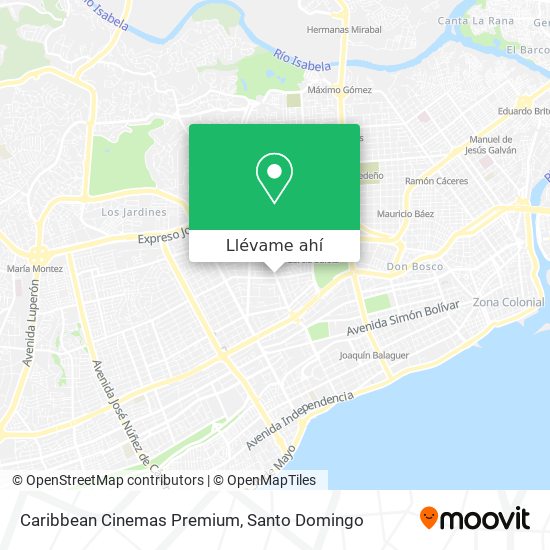 Mapa de Caribbean Cinemas Premium